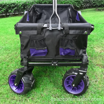 Carrito plegable de playa para jardín con asa